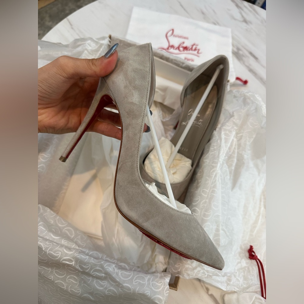 Veau Velour Iriza 100 Pumps 36 Goose Christian Louboutin - Picture 6 of 7